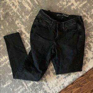 High rise black curvy skinny jeans